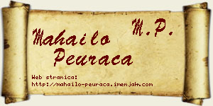 Mahailo Peurača vizit kartica